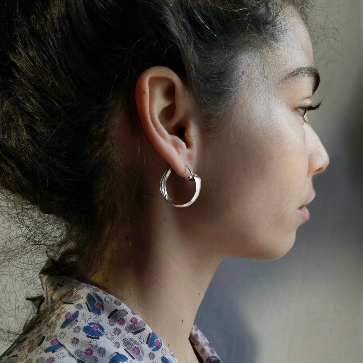 Silver Hoops