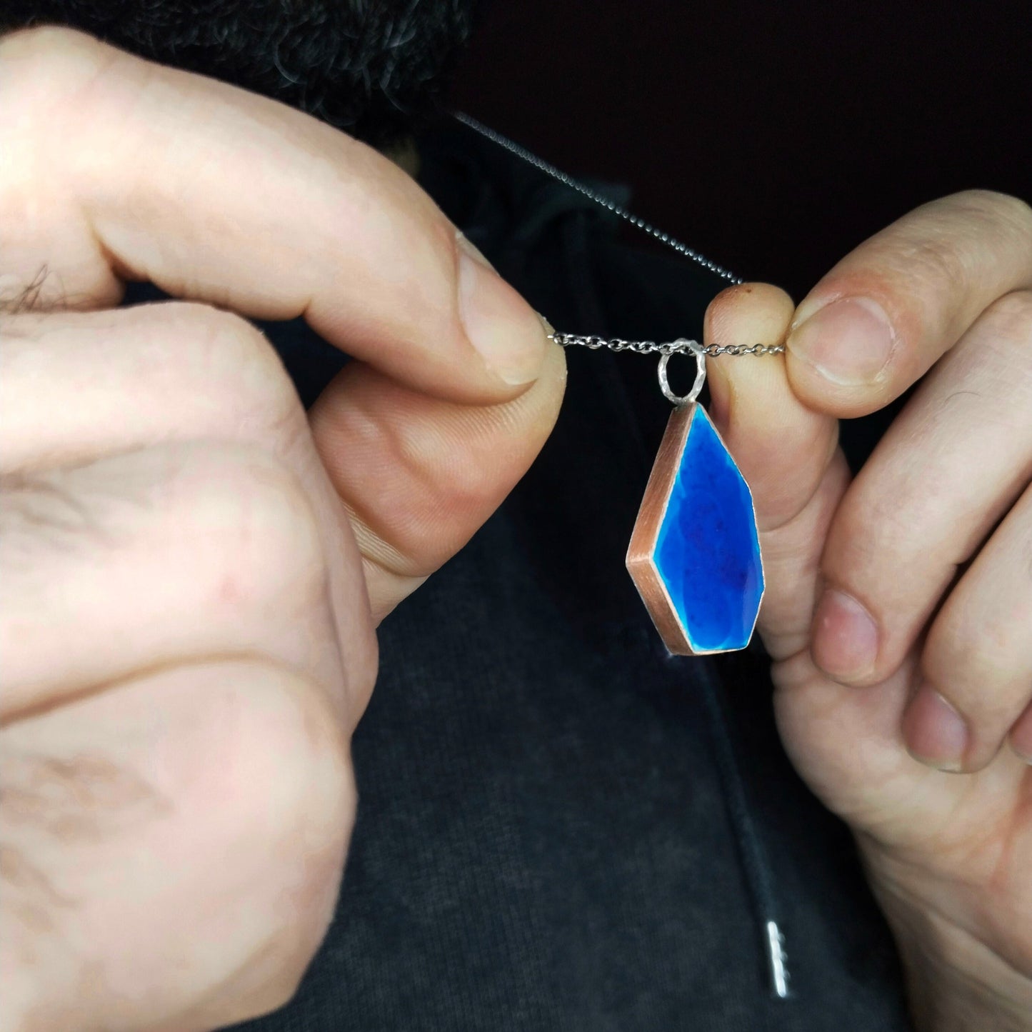 Space Drop Blue Neckless