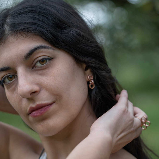 Three Circle Earrings